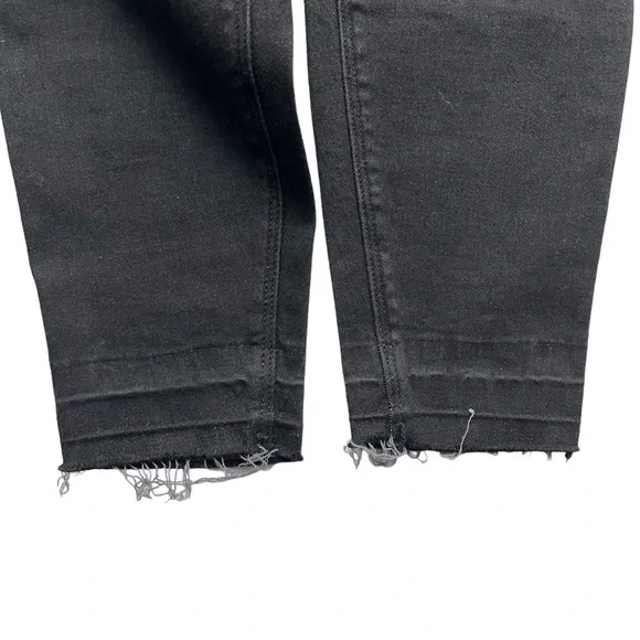 Spanx Distressed Skinny Jeans Women's S High Rise Stretch Denim Raw Hem 20213R - Picture 12 of 15